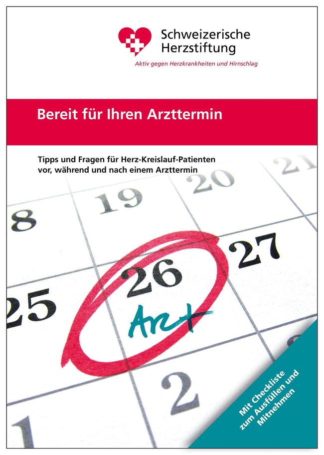Leitfaden «Bereit für den Arzttermin»